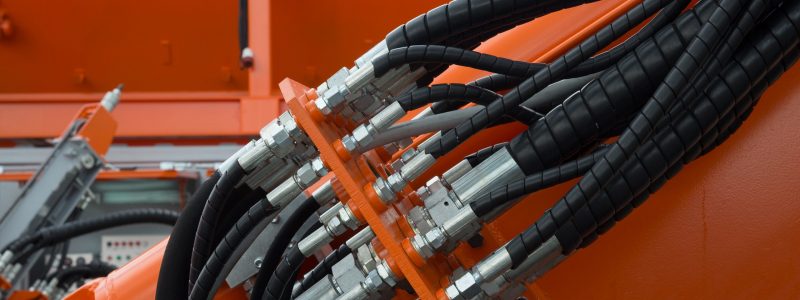 Hydraulic tubes and fittings of lifting mechanism